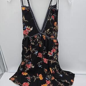 Band of Gypsies Boho Print Sleeveless Mini Dress Size S Womens Multicolor Floral